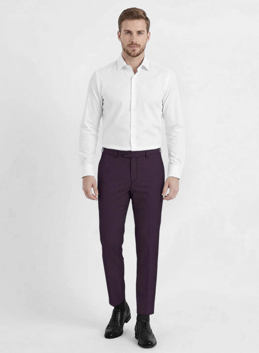 Reda Mauve Wool Pants - Image 3