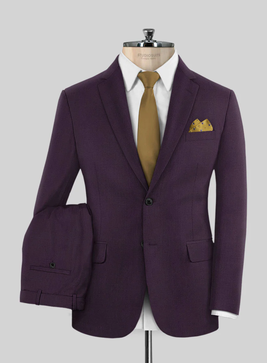 Reda Mauve Wool Suit - Image 2