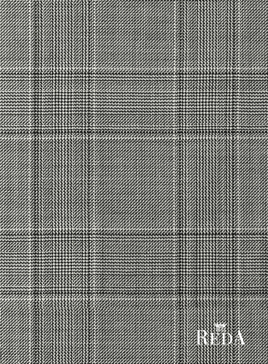 Reda Mavlox Gray Checks Wool Pants - Image 3