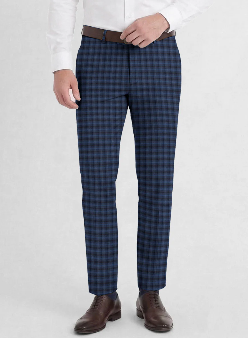 Reda Mid Blue Checks Wool Suit - Image 6
