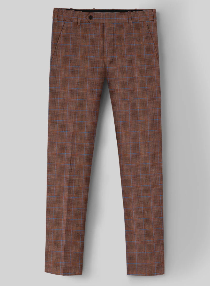 Reda Nutmeg Brown Checks Wool Suit - Image 7