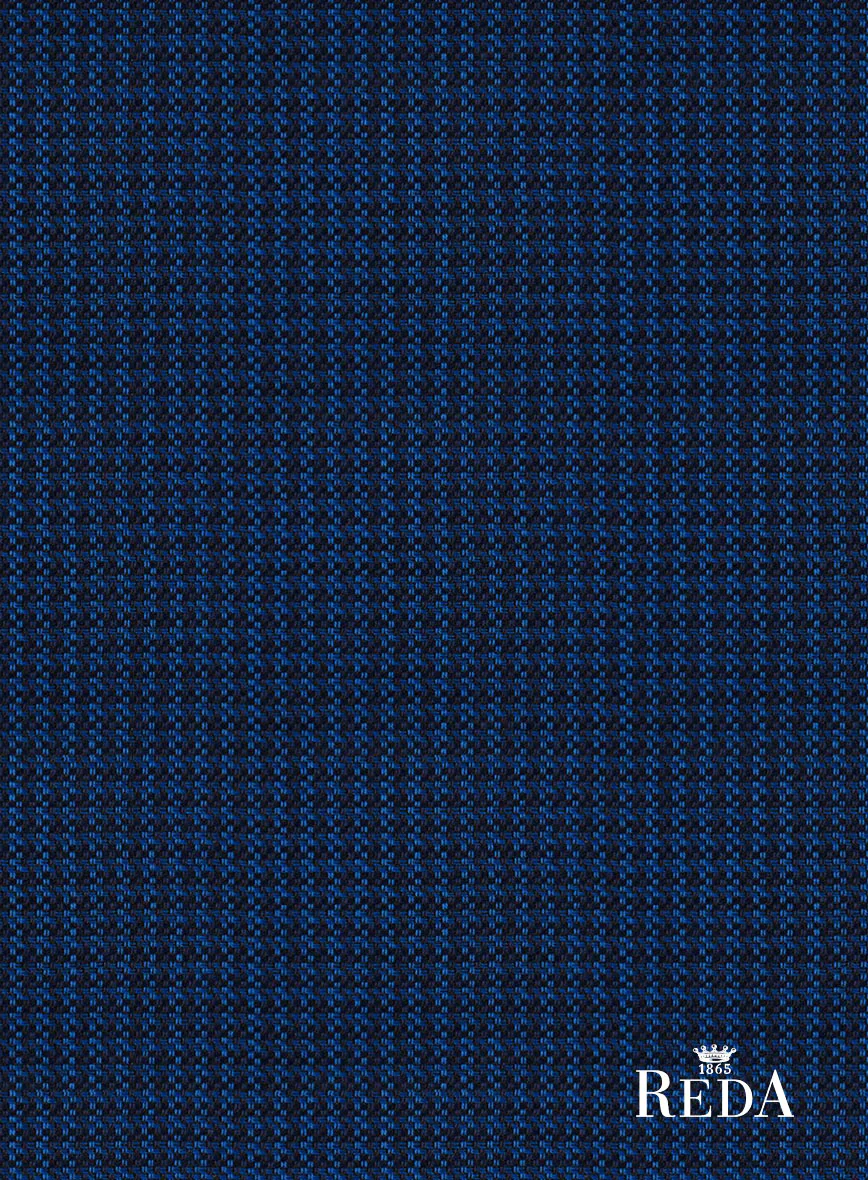 Reda Ocean Blue Wool Jacket - Image 3