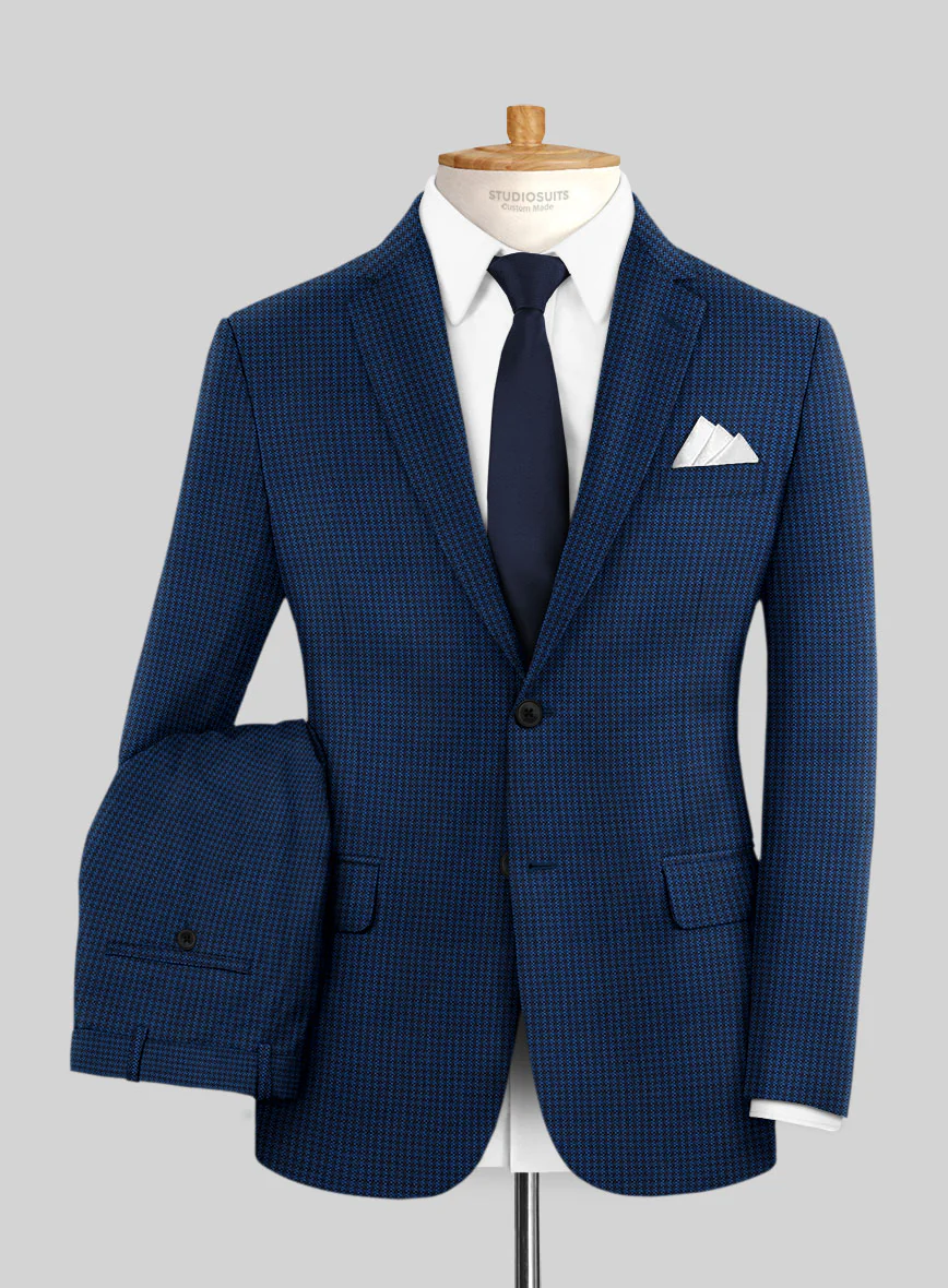 Reda Ocean Blue Wool Suit - Image 2