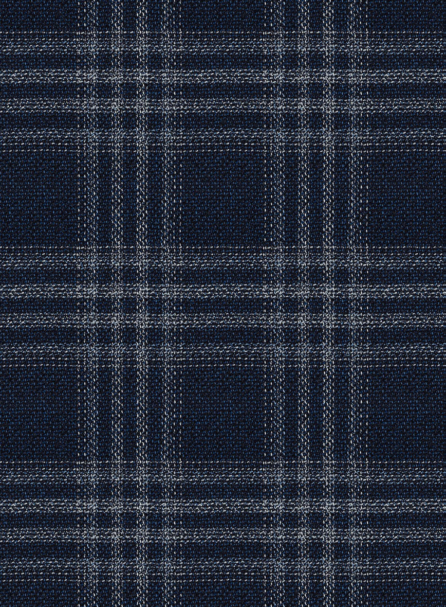 Reda Omiji Blue Checks Wool Jacket - Image 3