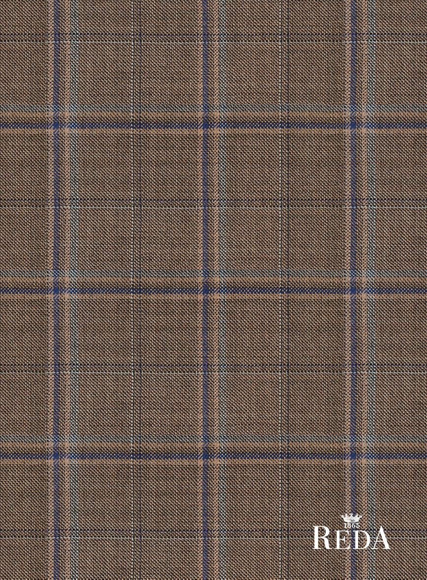 Reda Otter Brown Checks Wool Pants - Image 4