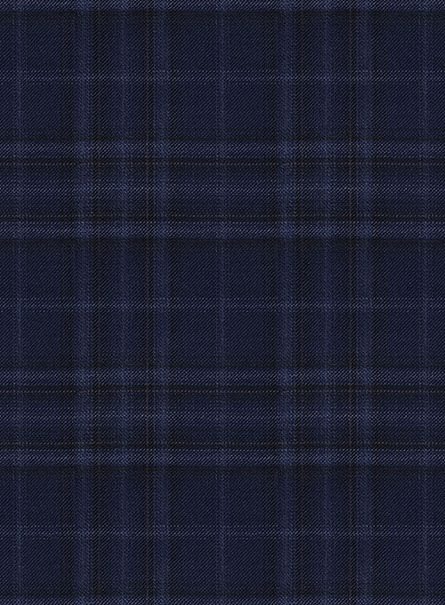 Reda Port Blue Checks Wool Jacket - Image 2