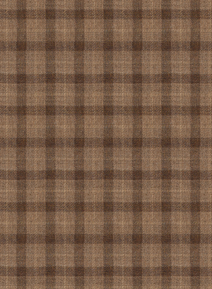 Reda Rope Brown Checks Wool Pants - Image 2