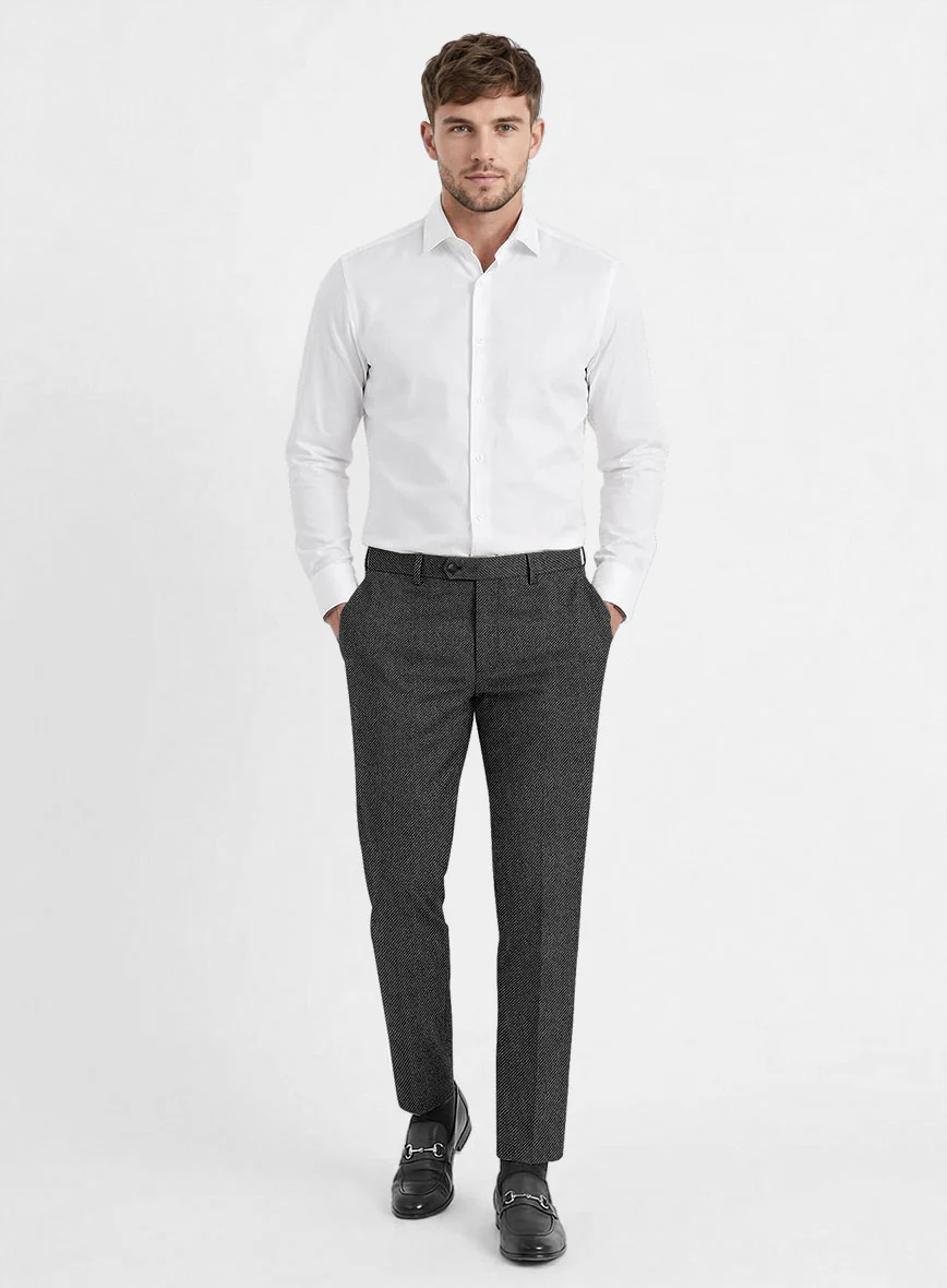 Reda Rovy Gray Wool Pants - Image 2