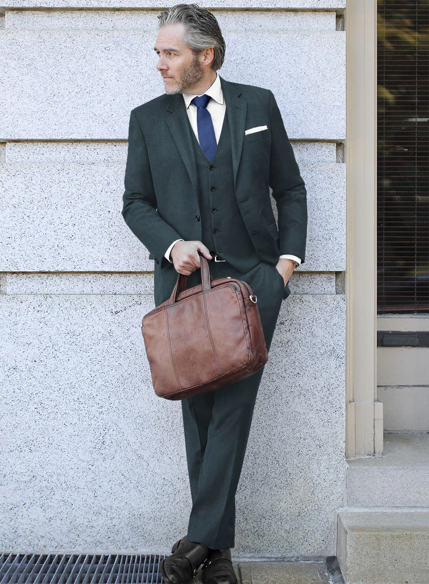 Reda Steel Blue Wool Suit - Image 2