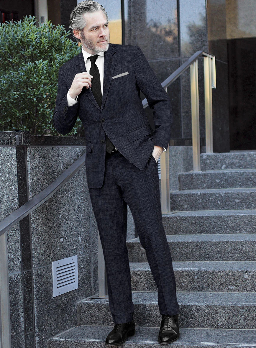 Reda Stibal Blue Checks Wool Suit - Image 2