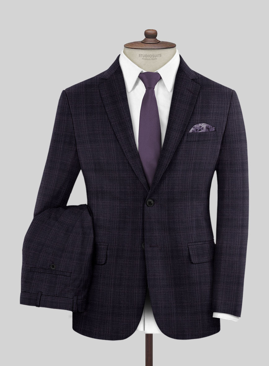 Reda Stibal Purple Checks Wool Suit - Image 2