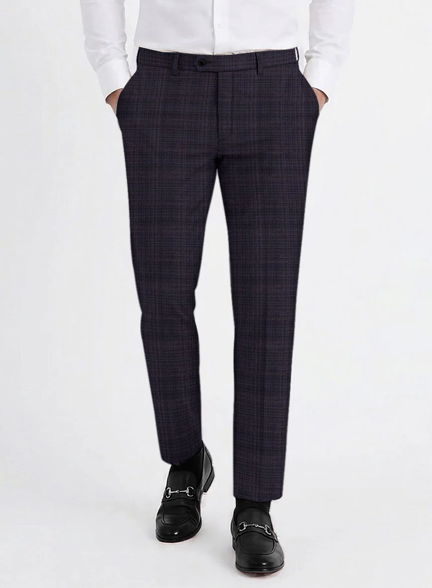 Reda Stibal Purple Checks Wool Suit - Image 6