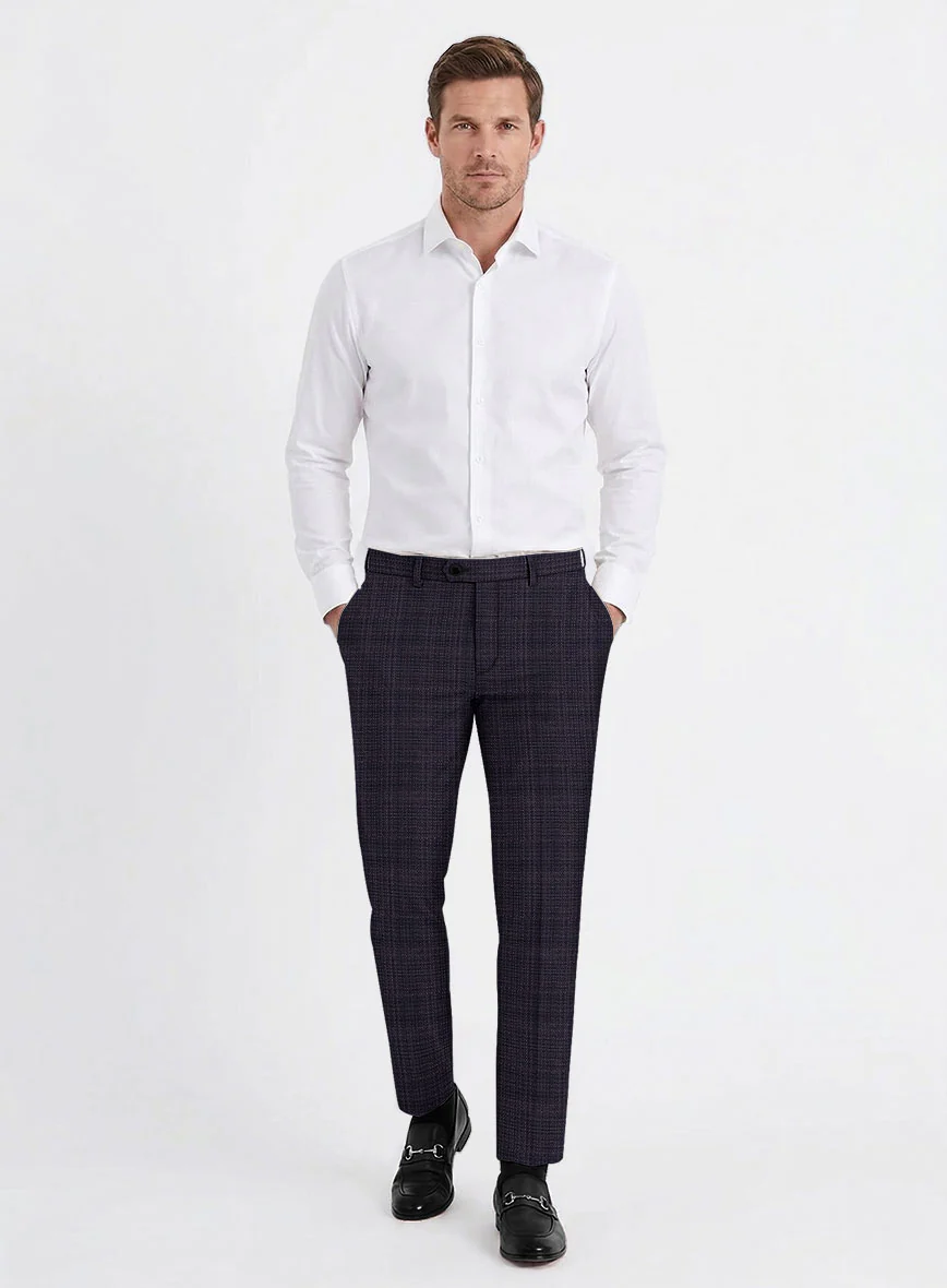 Reda Stibal Purple Checks Wool Suit - Image 7