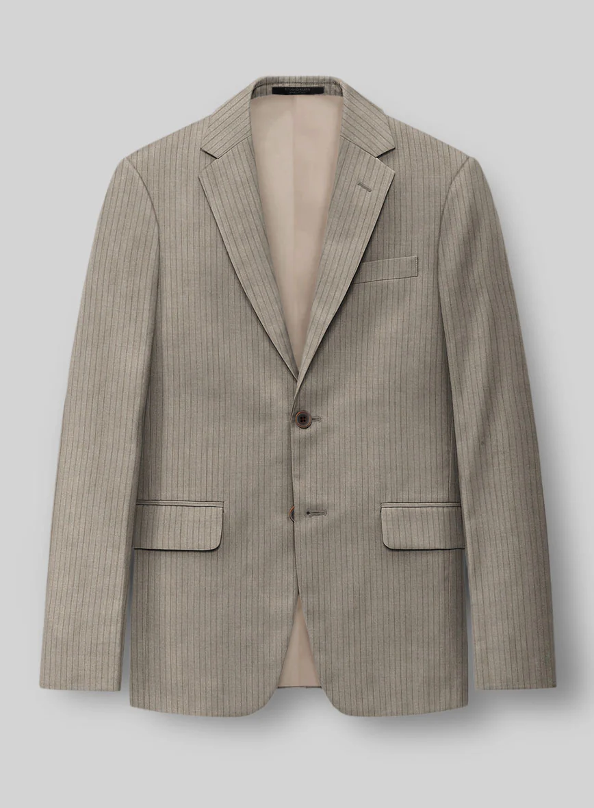 Reda Tibaro Brown Stripe Wool Suit - Image 3