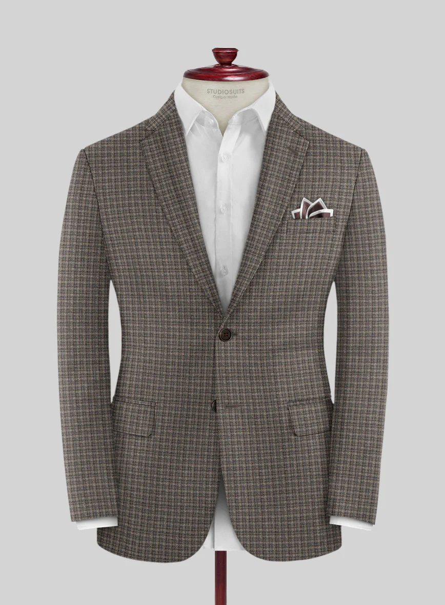 Reda Toli Brown Checks Wool Suit - Image 3