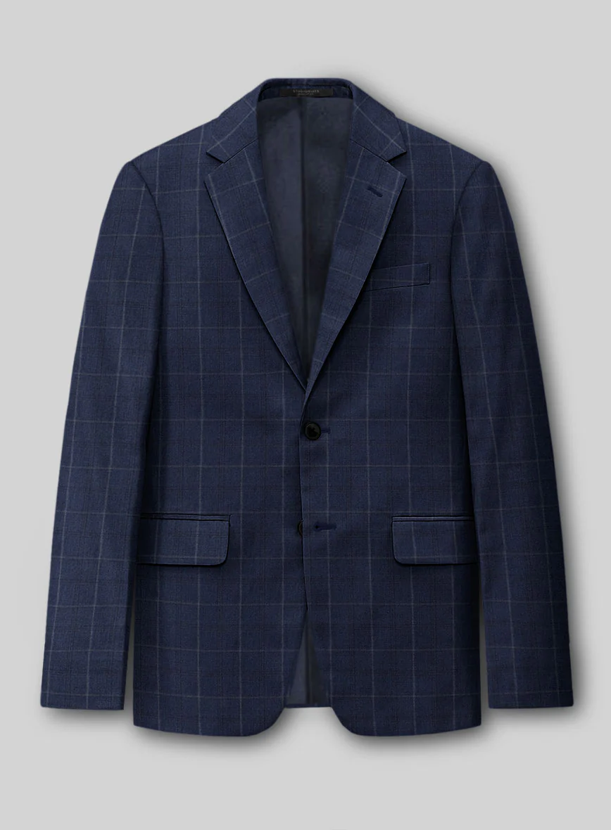 Reda Trivon Blue Checks Wool Suit - Image 3