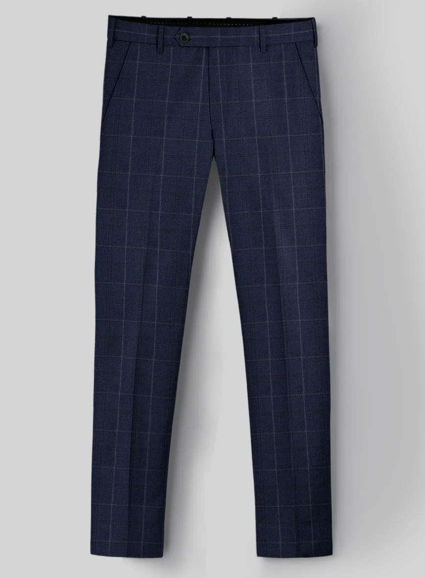 Reda Trivon Blue Checks Wool Suit - Image 5