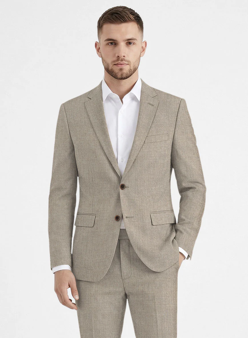 Reda Worsted Beige Pure Wool Jacket - Image 2