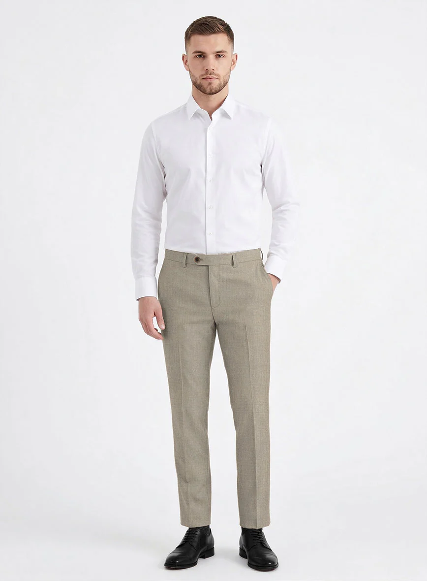 Reda Worsted Beige Pure Wool Pants - Image 2