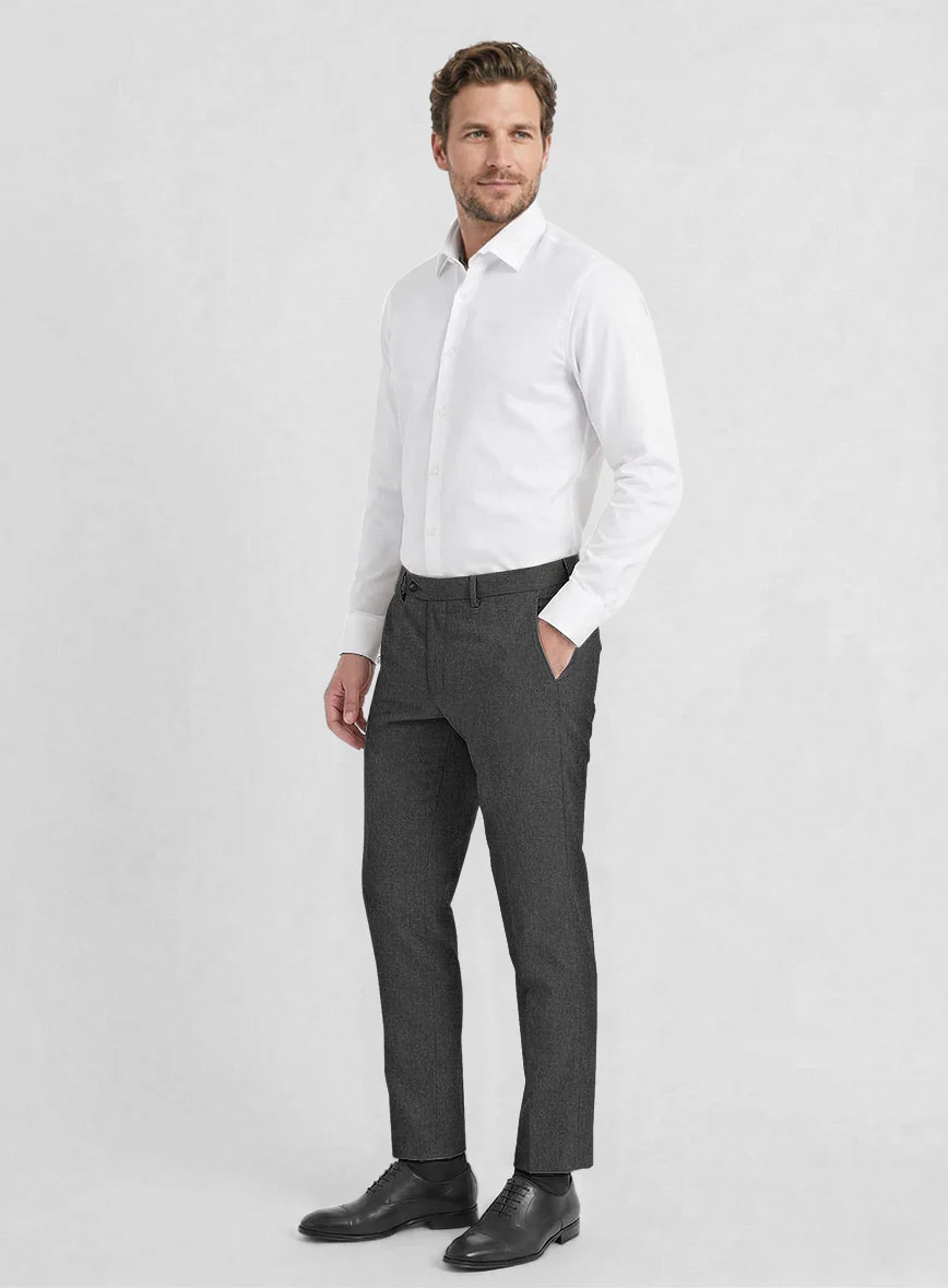 Reda Worsted Dark Gray Pure Wool Pants - Image 3
