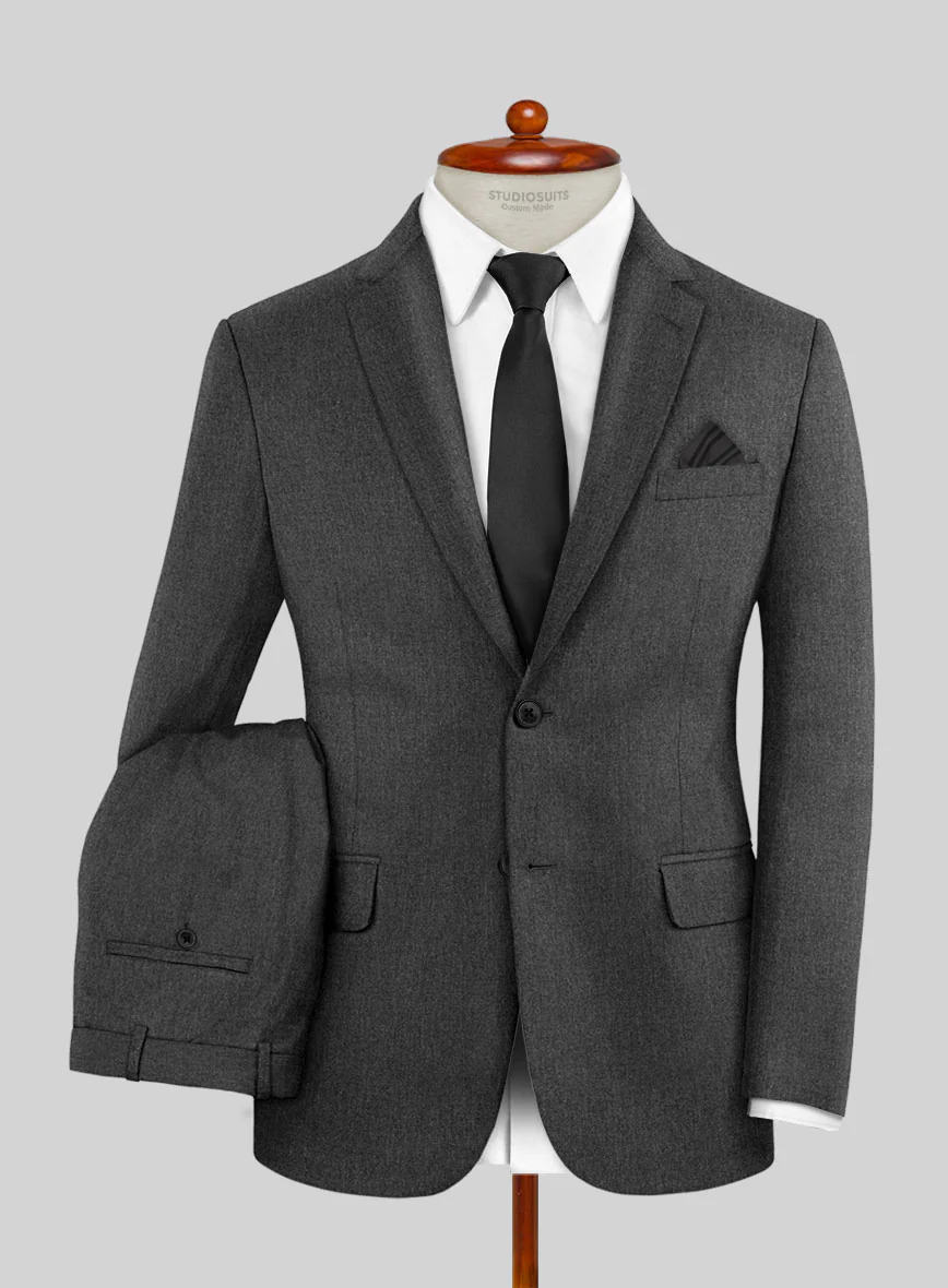 Reda Worsted Dark Gray Pure Wool Suit - Image 2