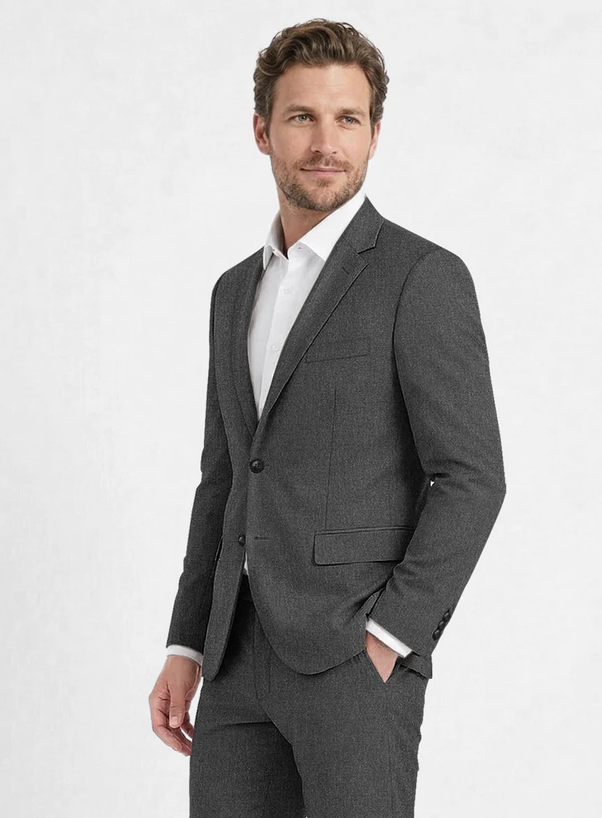 Reda Worsted Dark Gray Pure Wool Suit - Image 3
