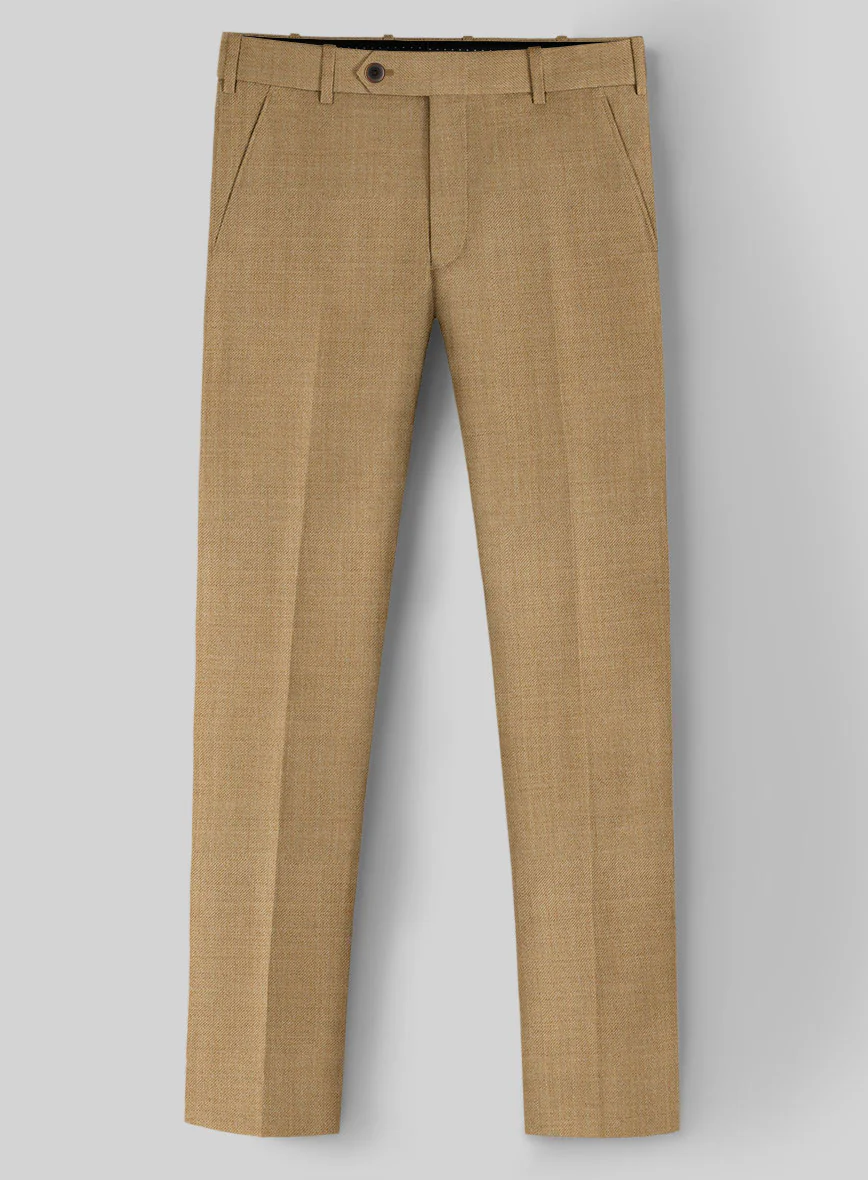 Reda Worsted Khaki Wool Pants - Image 2