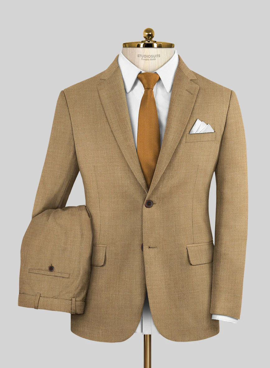 Reda Worsted Khaki Wool Suit - Image 2