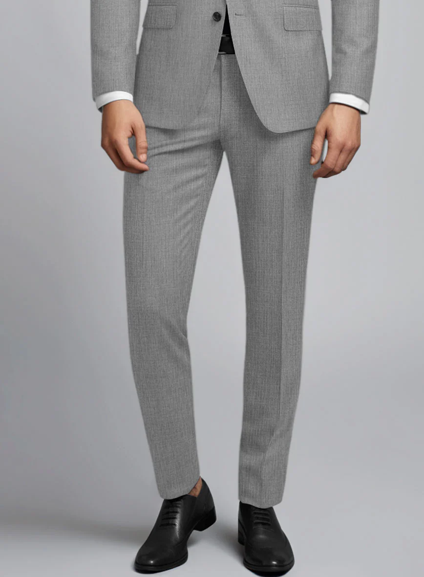 Reda Worsted Mid Gray Pure Wool Pants - Image 2