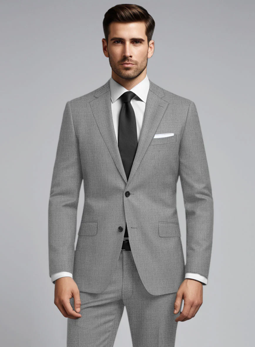 Reda Worsted Mid Gray Pure Wool Suit - Image 4