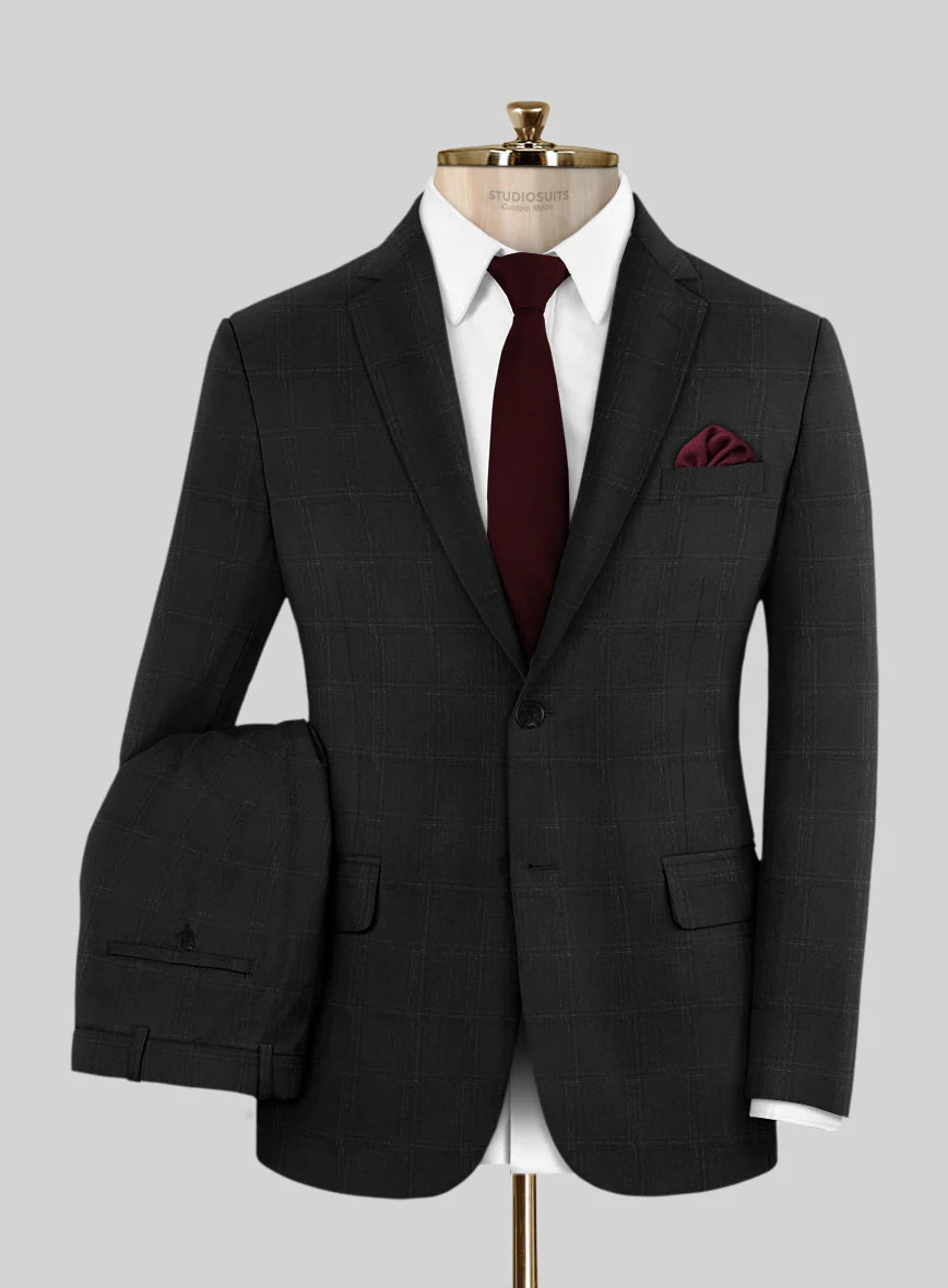 Reda Xime Black Checks Wool Suit - Image 2