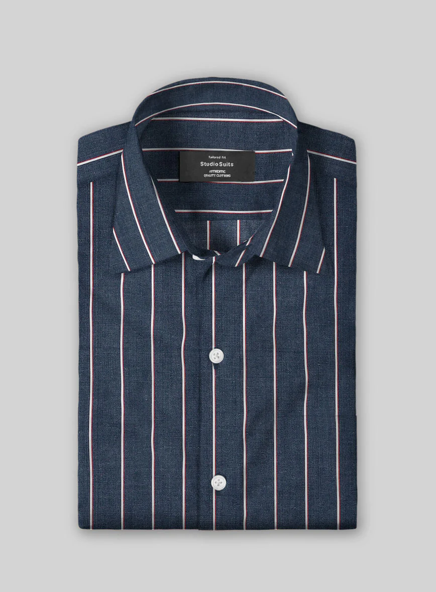 Redline Navy Cotton Shirt - Image 2