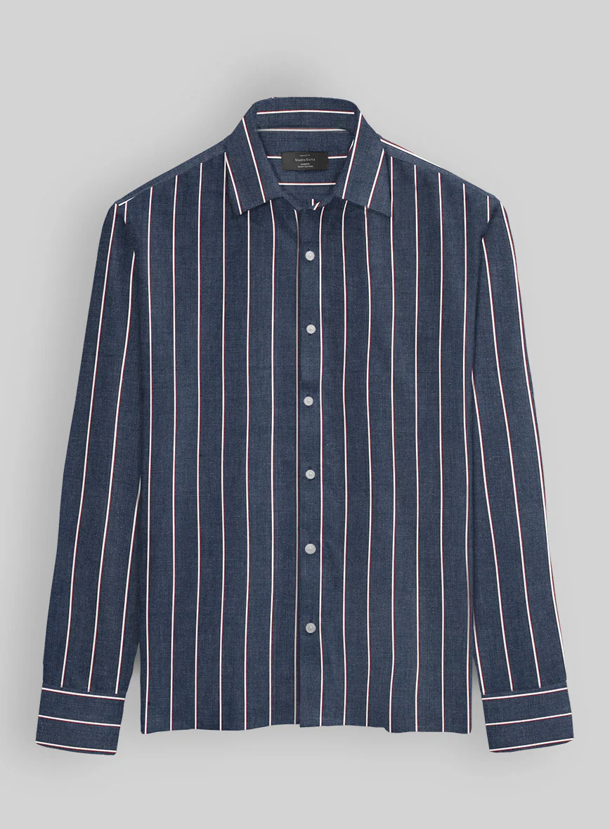 Redline Navy Cotton Shirt - Image 3