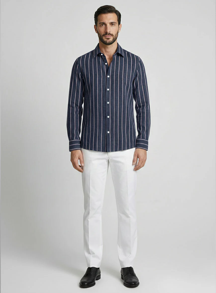 Redline Navy Cotton Shirt - Image 4