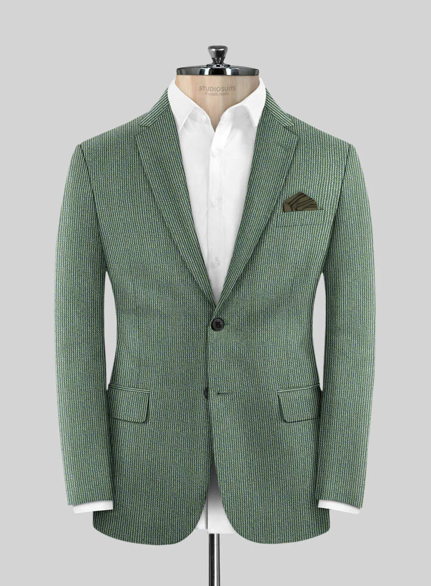 Regal Corded Green Stripe Tweed Suit - Image 3