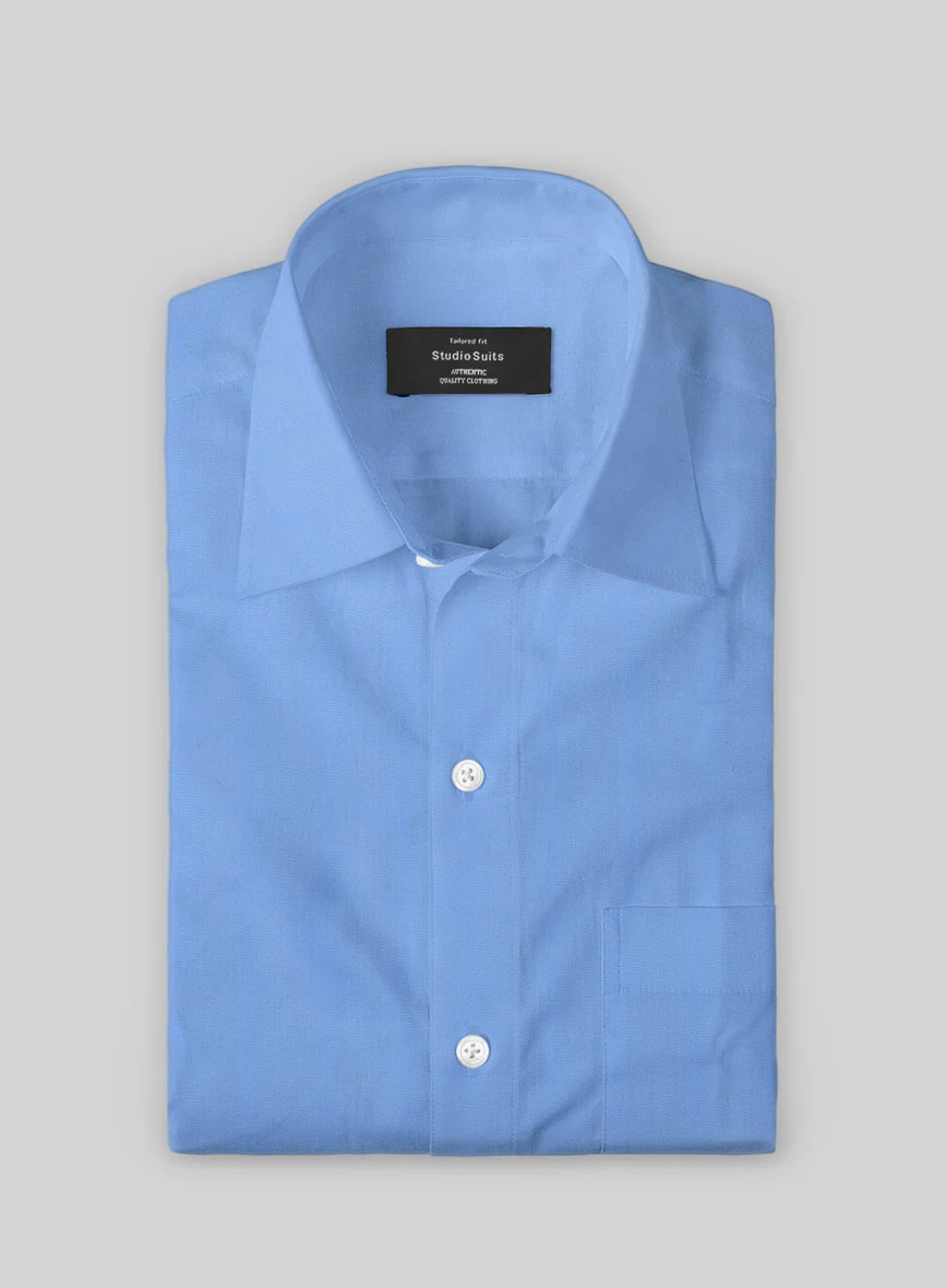 Regal Sapphire Cotton Shirt - Image 2