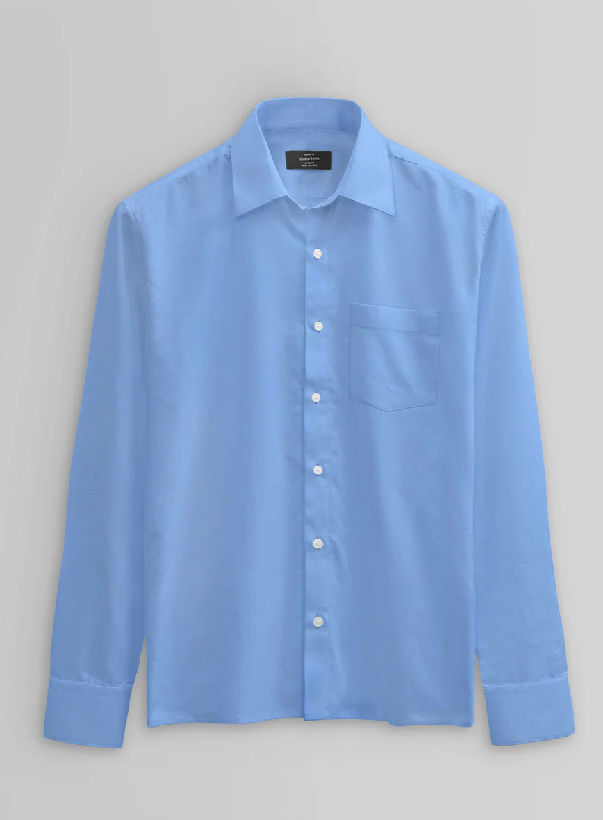 Regal Sapphire Cotton Shirt - Image 3