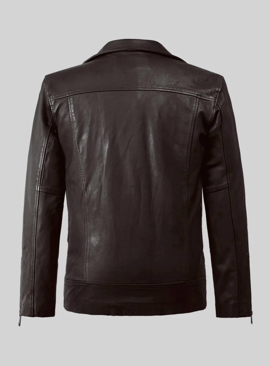 Resolute Brown Biker Leather Jacket - Image 4