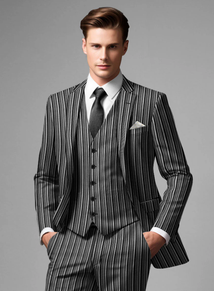 Retro Reel Black Stripe Suit - Image 4