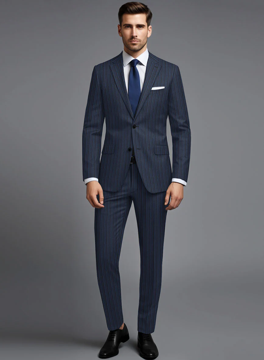 Retro Reel Blue Stripe Suit - Image 2