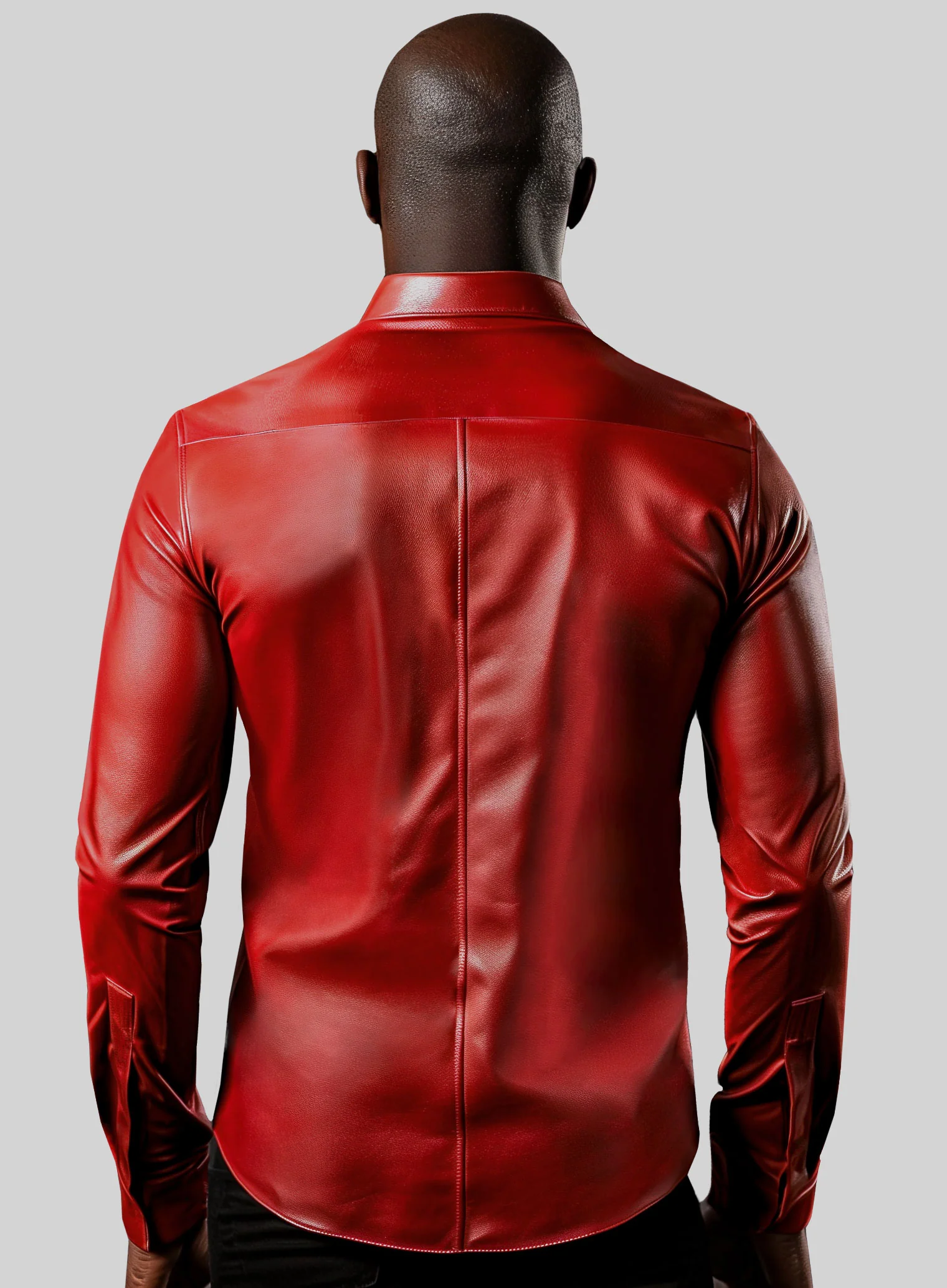 Rogue Red Leather Shirt - Image 2