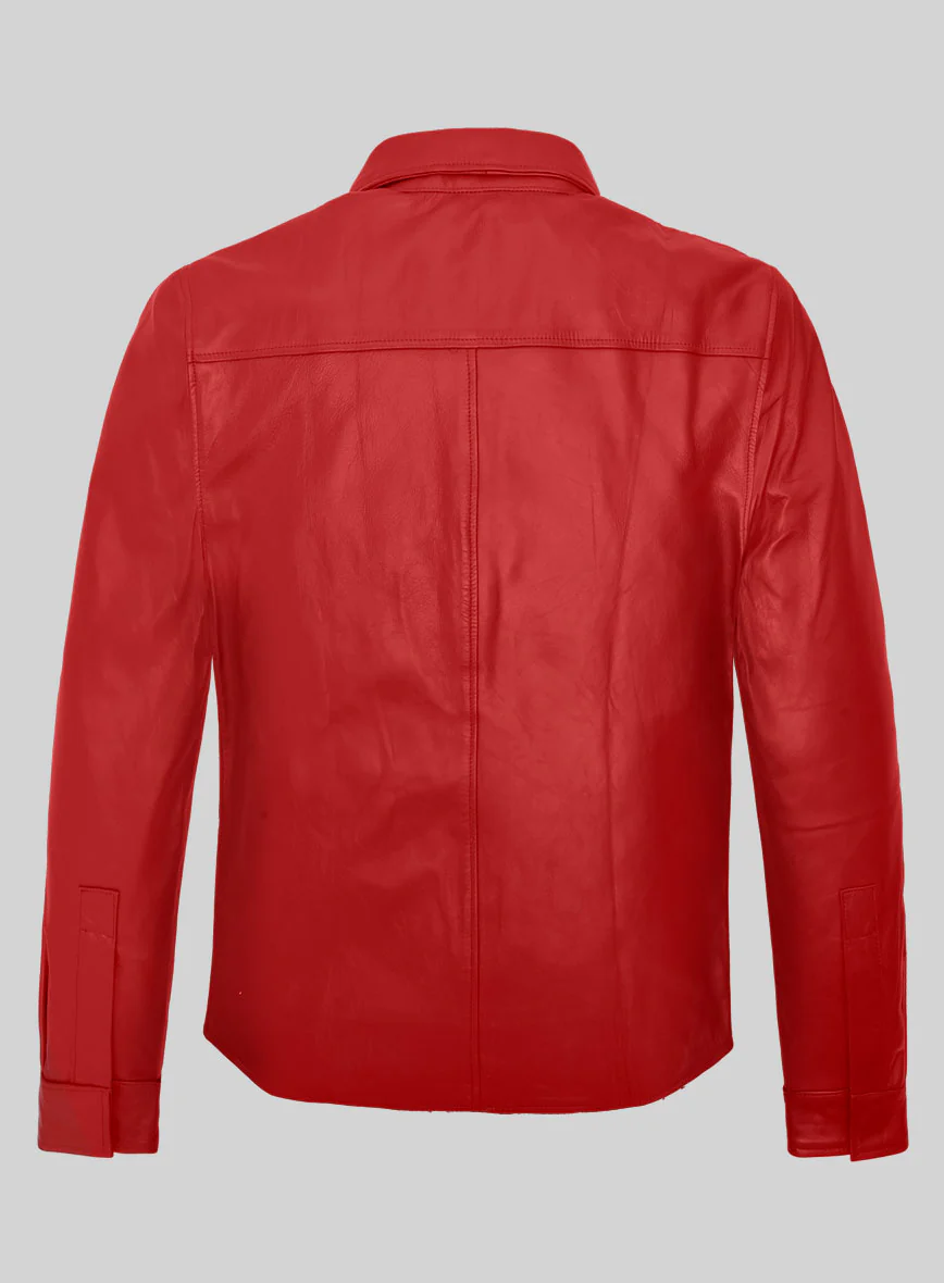 Rogue Red Leather Shirt - Image 4