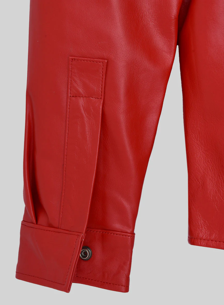 Rogue Red Leather Shirt - Image 5