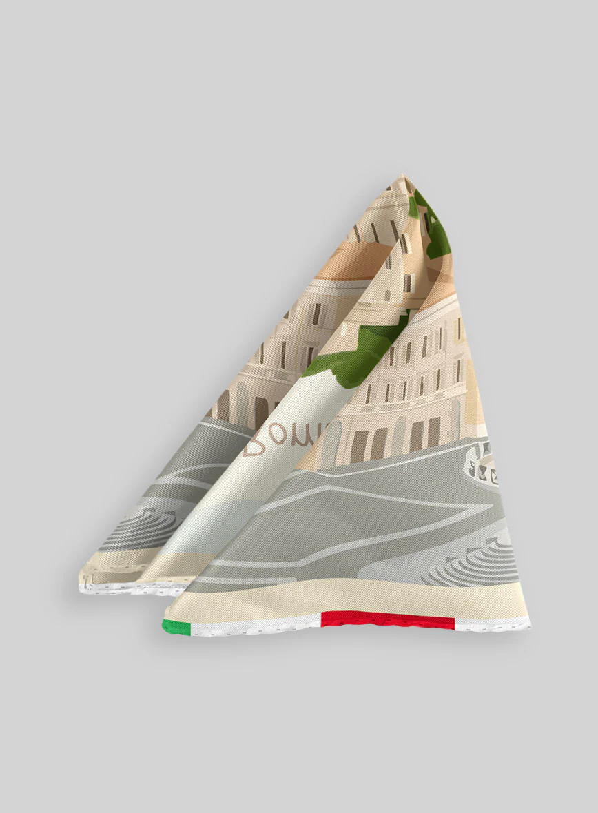 Roma Classica Silk Pocket Square - Image 2