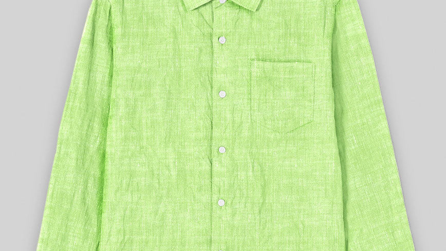 Roman Fume Green Linen Shirt - Image 3