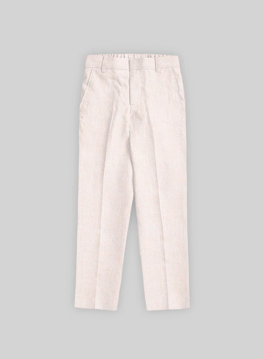Roman Light Pink Linen Boys Suit - Image 3