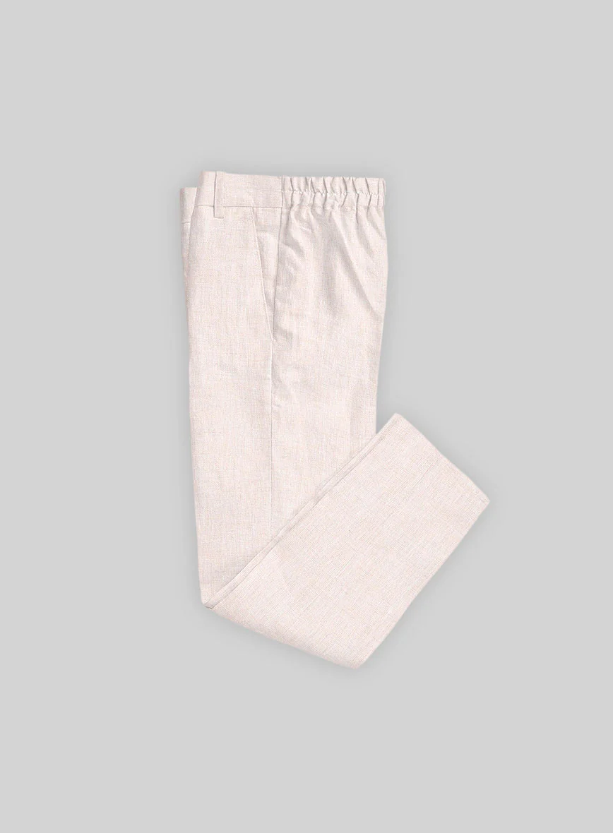 Roman Light Pink Linen Boys Suit - Image 4