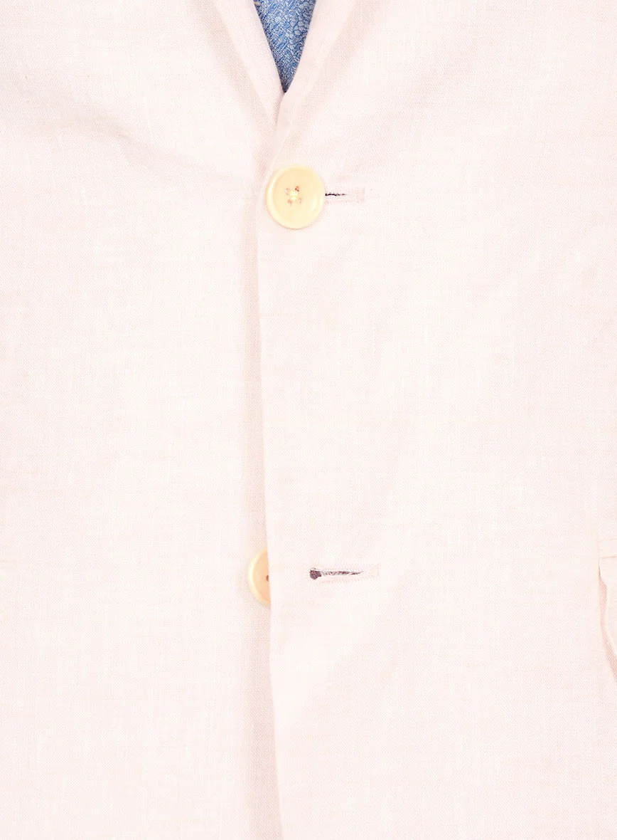 Roman Light Pink Linen Jacket - Image 3