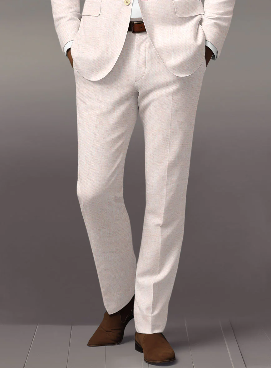 Roman Light Pink Linen Suit - Image 8