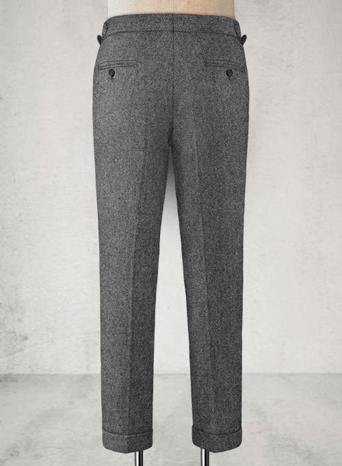 Rope Weave Gray Highland Tweed Trousers - Image 3